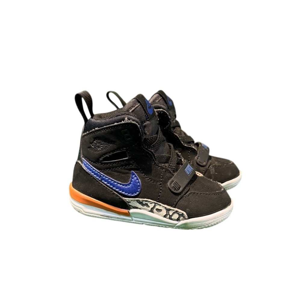 Jordan Legacy 312 Toddler Sneakers Black Blue Orange‎ AT4055-048 Size 4C